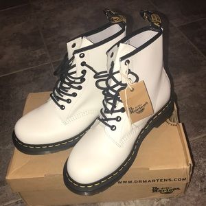 Womens White Dr. Martens 1460 8-Eye Boot